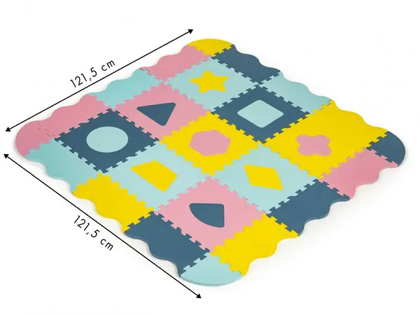 Eco Toys Pěnové puzzle na zem s mantinely - 121 x 121 cm