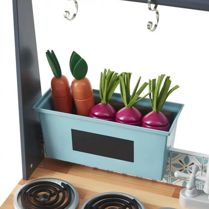 Velká dřevěná kuchyň s doplňky Ecotoys