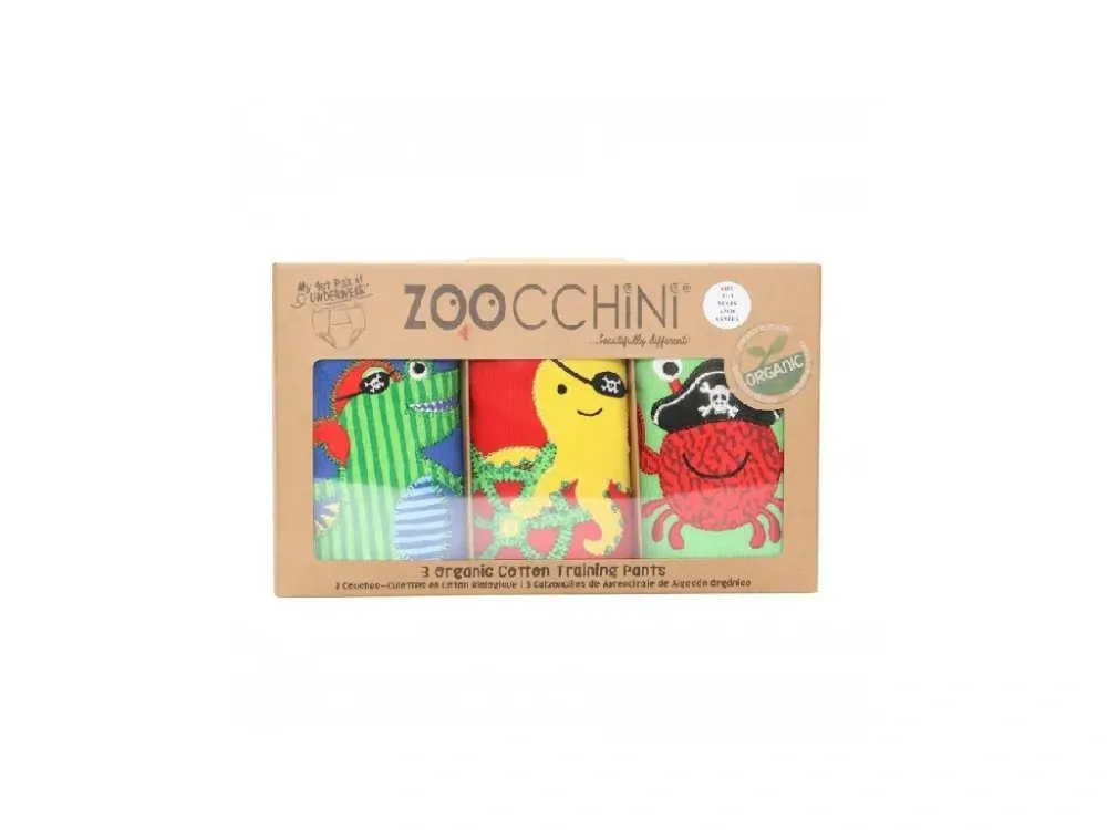 Zoocchini učící kalhotky - Set 3ks, chlapecké 2-3 roky, Piráti