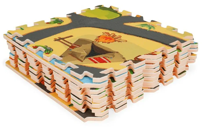 Eco Toys Pěnové puzzle na zem - Safari 93 x 93 cm
