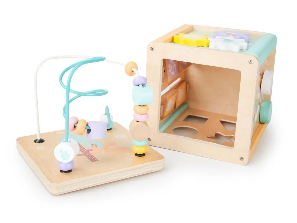 Ecotoys - Motorická edukační kostka Pastel