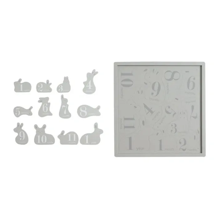 Pearhead - Milníkové dřevěné puzzle Zajíčci