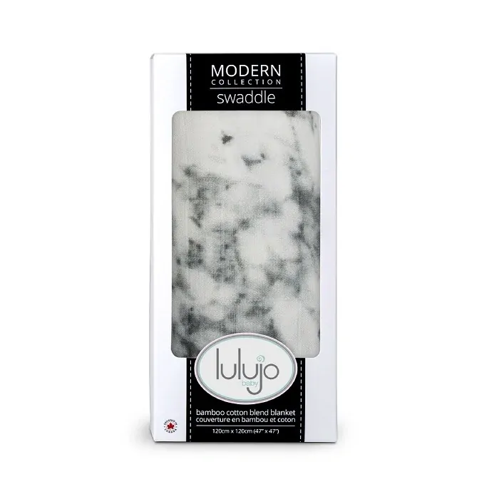 Lulujo Bambusovo-mušelínová zavinovačka/plena - Marble 120x120 cm