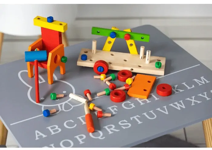 Dřevěná stavebnice Ecotoys - 58 ks