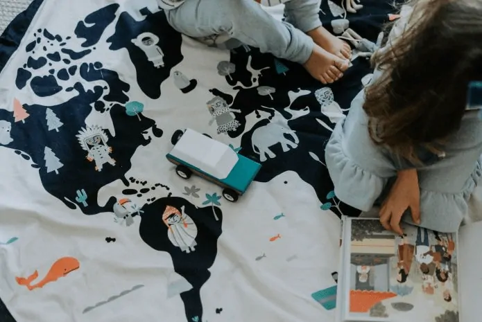 Vak na hračky/podložka na hraní Play&Go - Worldmap/stars