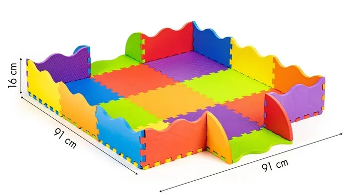 Eco Toys Pěnové puzzle na zem s mantinely - 91 x 91 cm