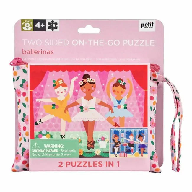 Oboustranné puzzle 2v1 Petit Collage - Baletky, 50 ks