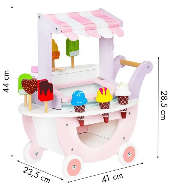 Eco Toys Didaktické chodítko - Zmrzlinový stánek