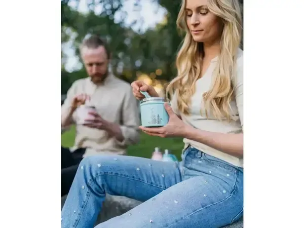 Carl Oscar Termoska na jídlo TEMP LunchJar Spirit 0,5 l - Blue/Flow