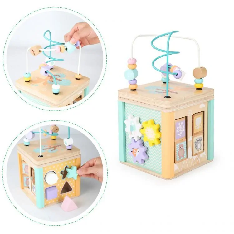 Ecotoys - Motorická edukační kostka Pastel