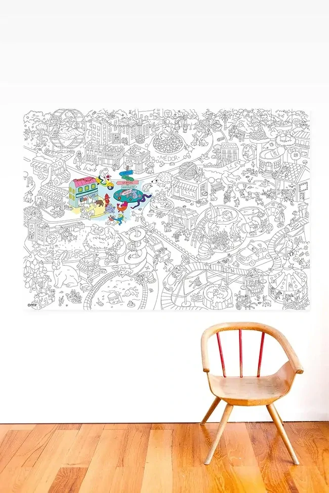 OMY Velký vybarvovací plakát - Animal City 70 x 100 cm