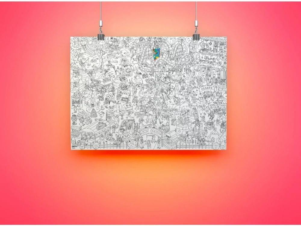 OMY Velký vybarvovací plakát - Fun Park 70 x 100 cm