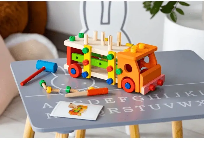Dřevěná stavebnice Ecotoys - 58 ks