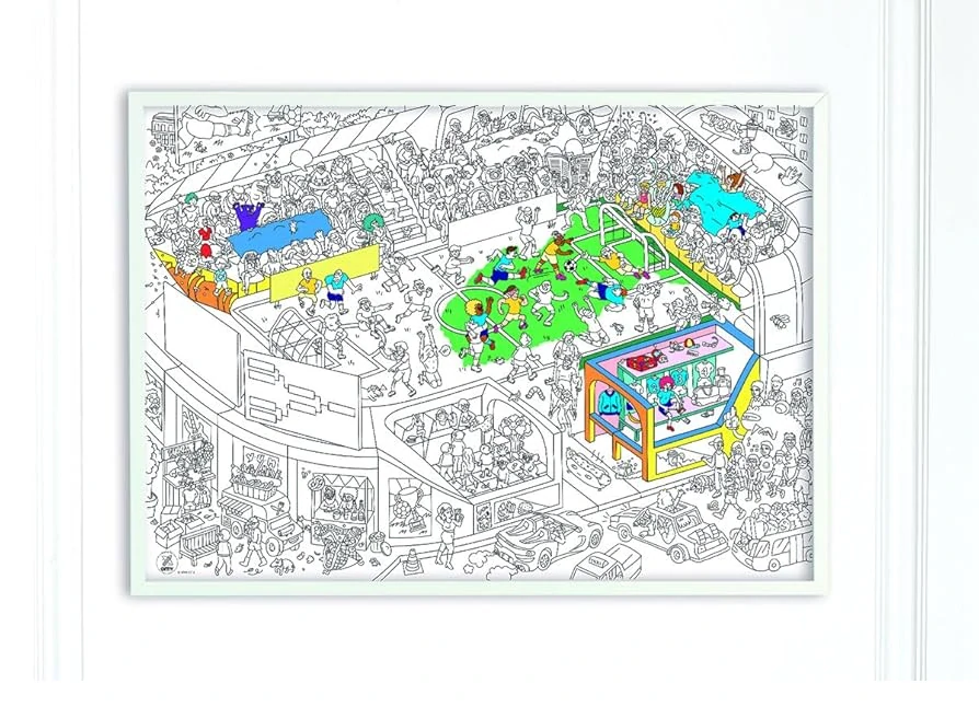 OMY Velký vybarvovací plakát, omalovánka - Football 70 x 100 cm