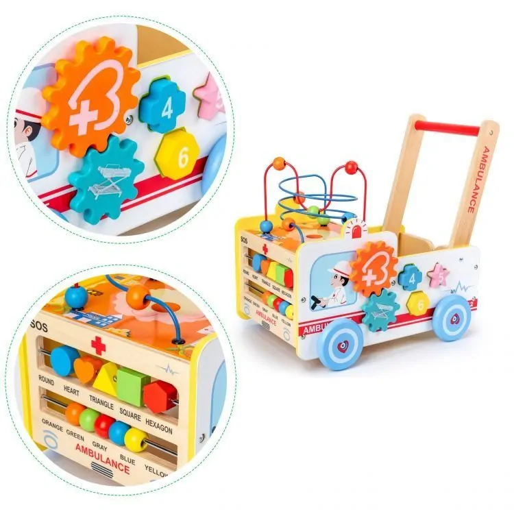 Eco Toys Didaktické chodítko - Sanitní vůz
