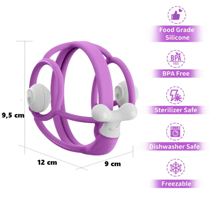 Mömbella Kousátko s chrastítkem Deluxe - Hlemýžď pink